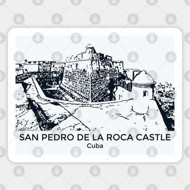 San Pedro de la Roca Castle - Cuba Magnet by Lakeric